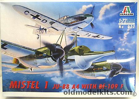 Italeri 1/72 Mistel 1 Ju-88 A4 With Bf-109 F, 072 plastic model kit
